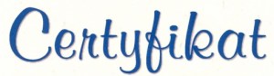 Certyfikat napis